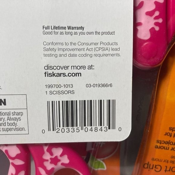 3 Fiskars Pink Comfort Grip Pointed Scissors - Picture 10 of 13